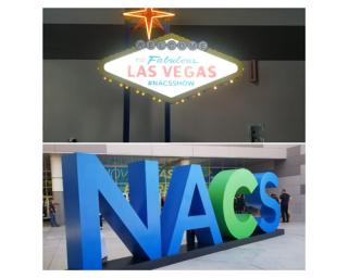 NACS logo at the Las Vegas Convention Center