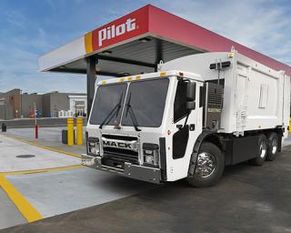 EV truck charging at Pilot