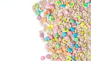Pile of Lucky Charms cereal