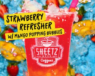 A cold dispensed bubble tea at Sheetz