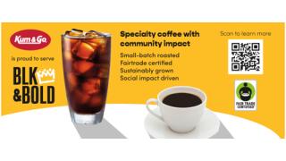 Kum & Go promotion for BLK & Bold coffee