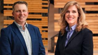 Kevin Spratt and Mary Kiener headshots