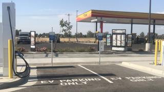 EV charging stations at a Love's Travel Stop