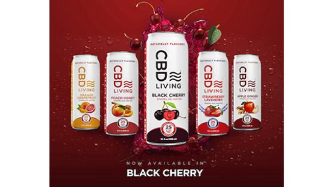 CBD Living Black Cherry Sparkling Water