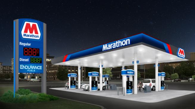 New image for a Marathon branded station at night