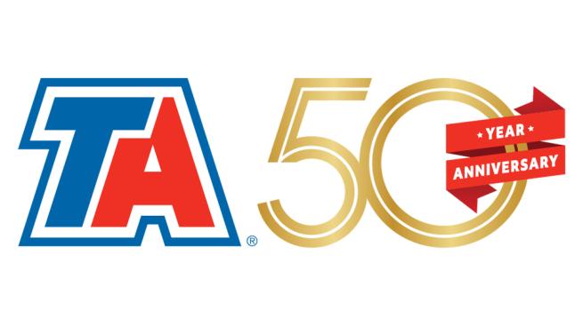 TravelCenters of America's 50th anniversary logo