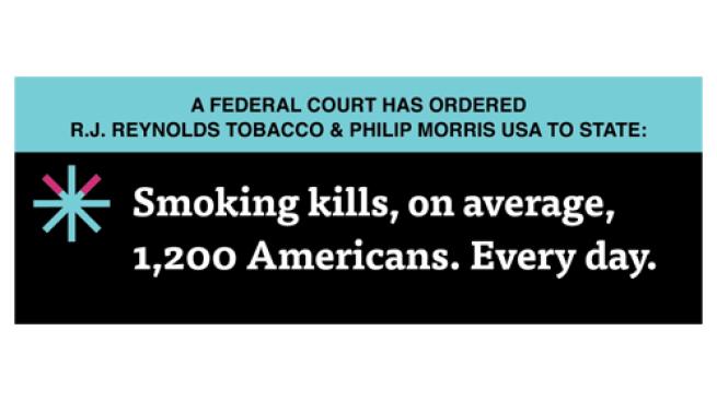 An example of cigarette corrective statements