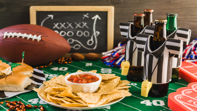 Super Bowl party spread