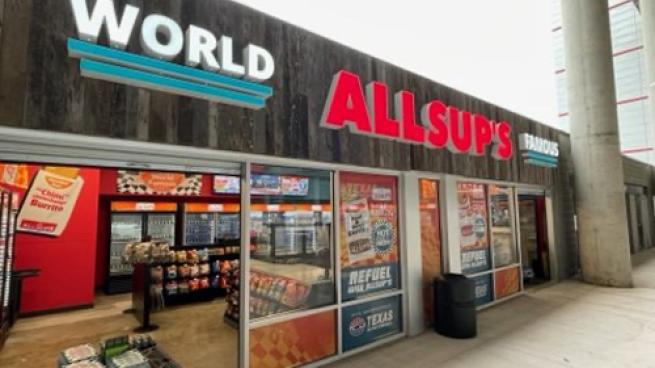 The outside of the Allsup's Express Grab & Go at Texas Motor Speedway 
