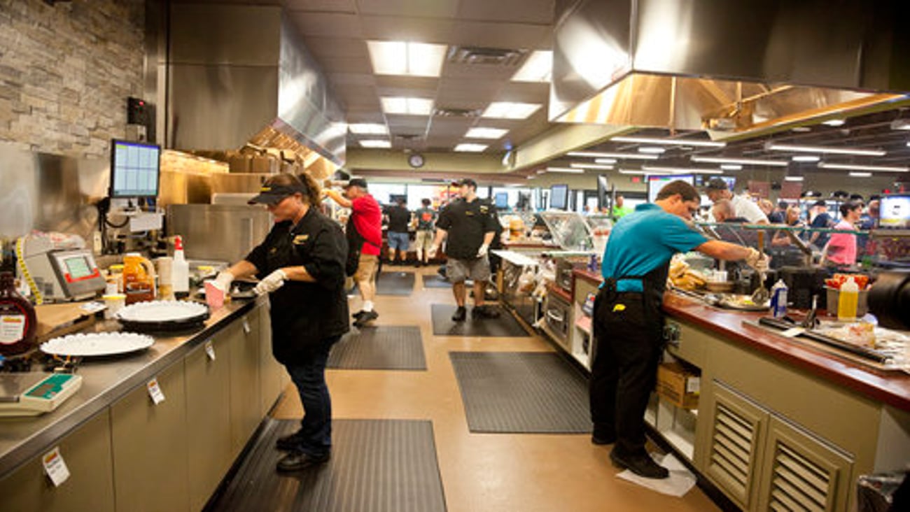 The Duncannon store features Rutter's largest restaurant kitchen which bakes, fries, cooks and prepares all the food items on the store's impressive menu.