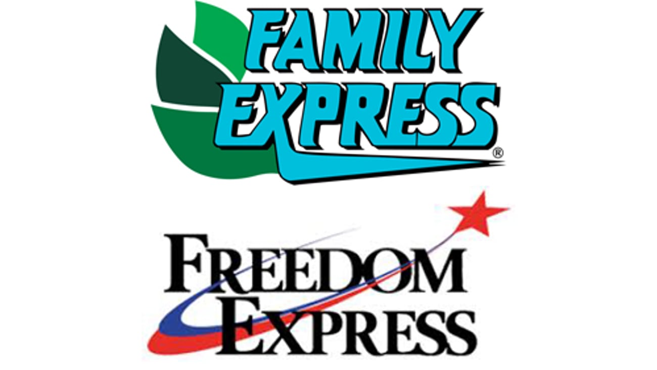 Logos for Family Express and Freedom Express