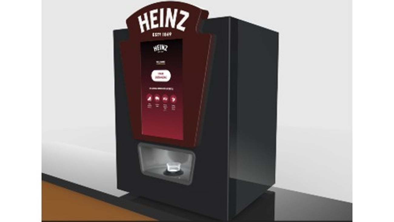 Mock-up of Heinz Remix Condiment Dispenser