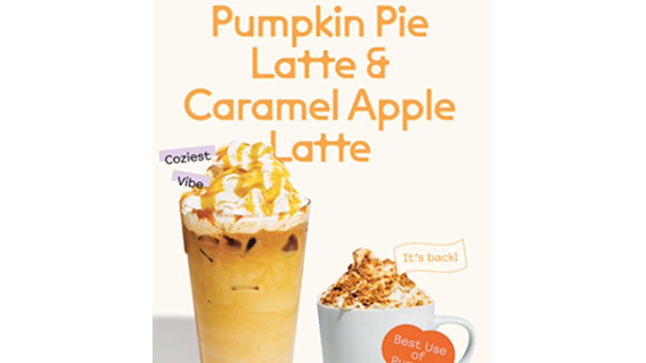 Foxtrot's seasonal fall beverages