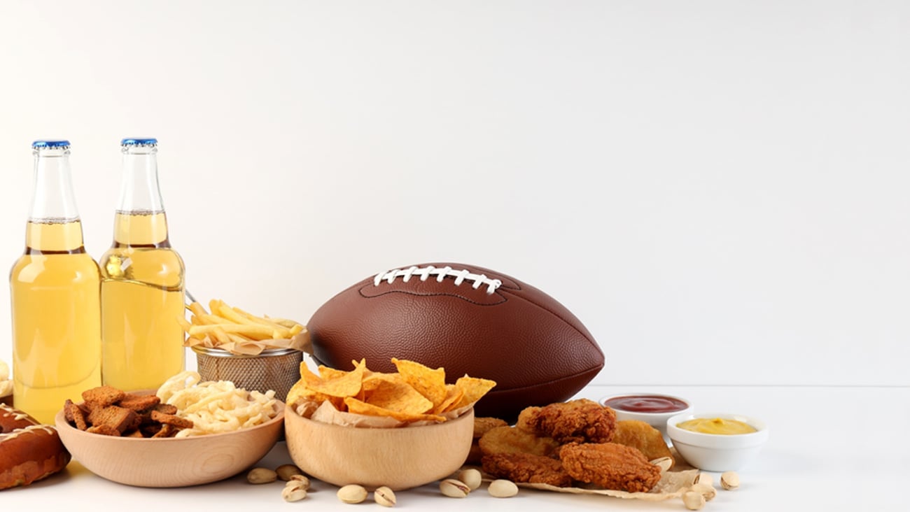football snacks and food