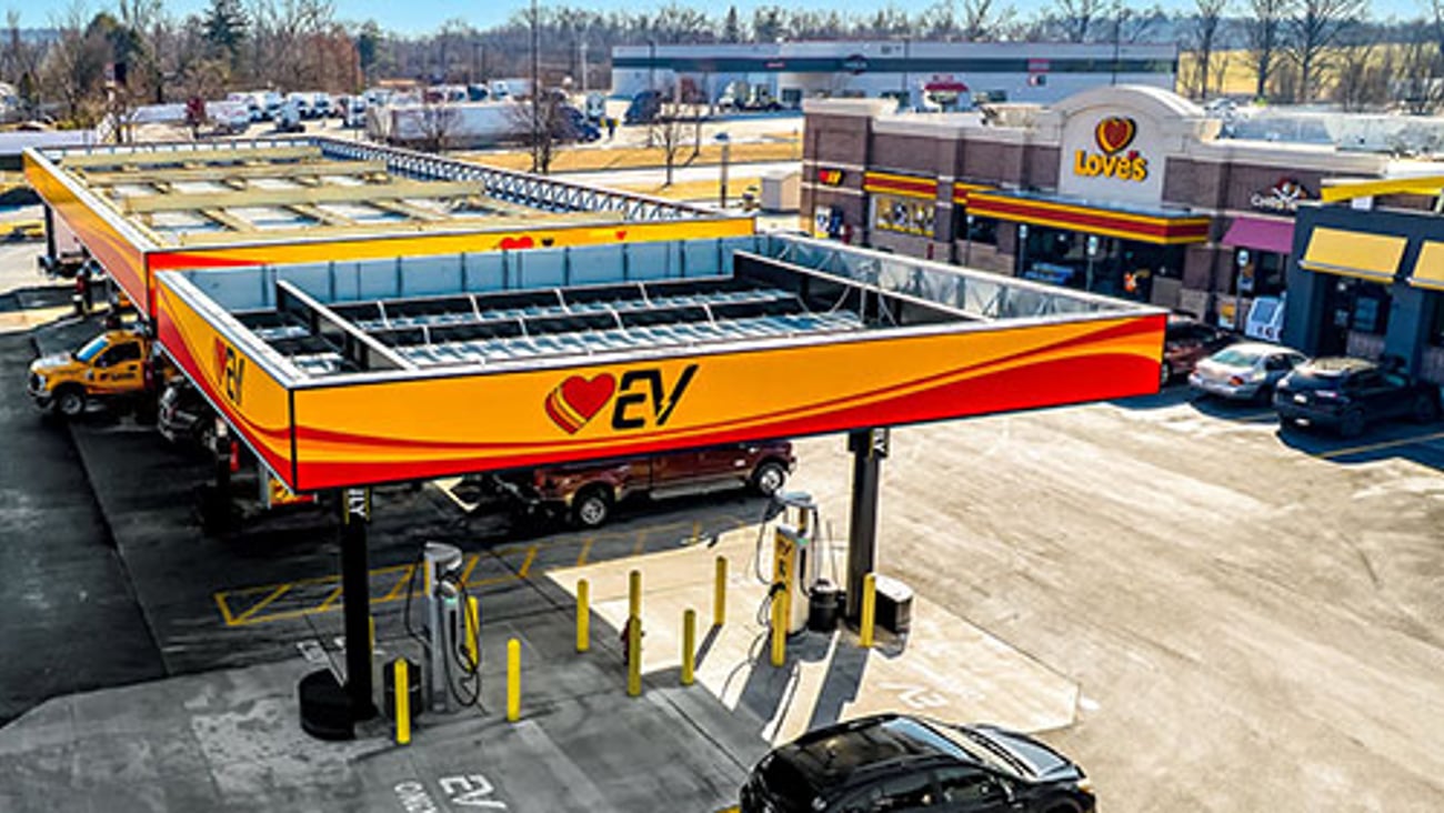 Love's Alternative Energy forecourt