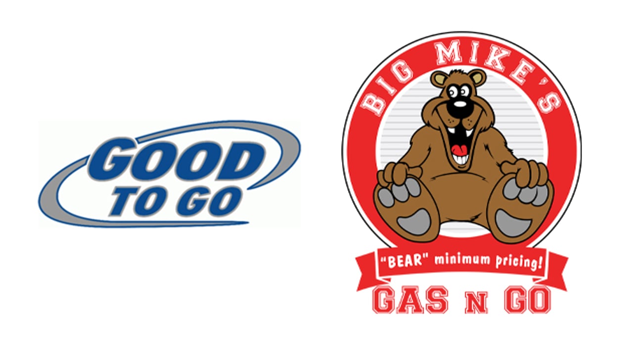 The Good to Go Logo for Good Oil Company and the Bear logo for Big Mike's