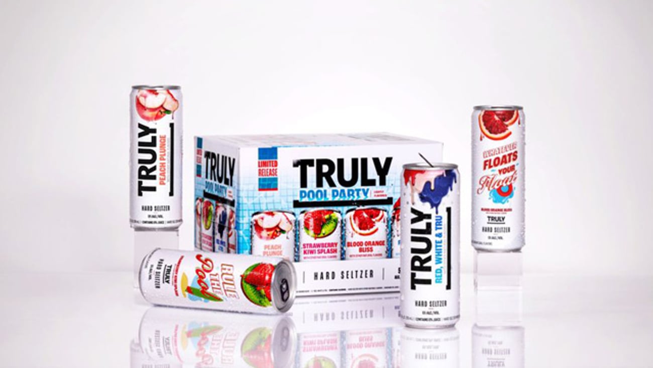 Cans of Truly Pool Party Pack