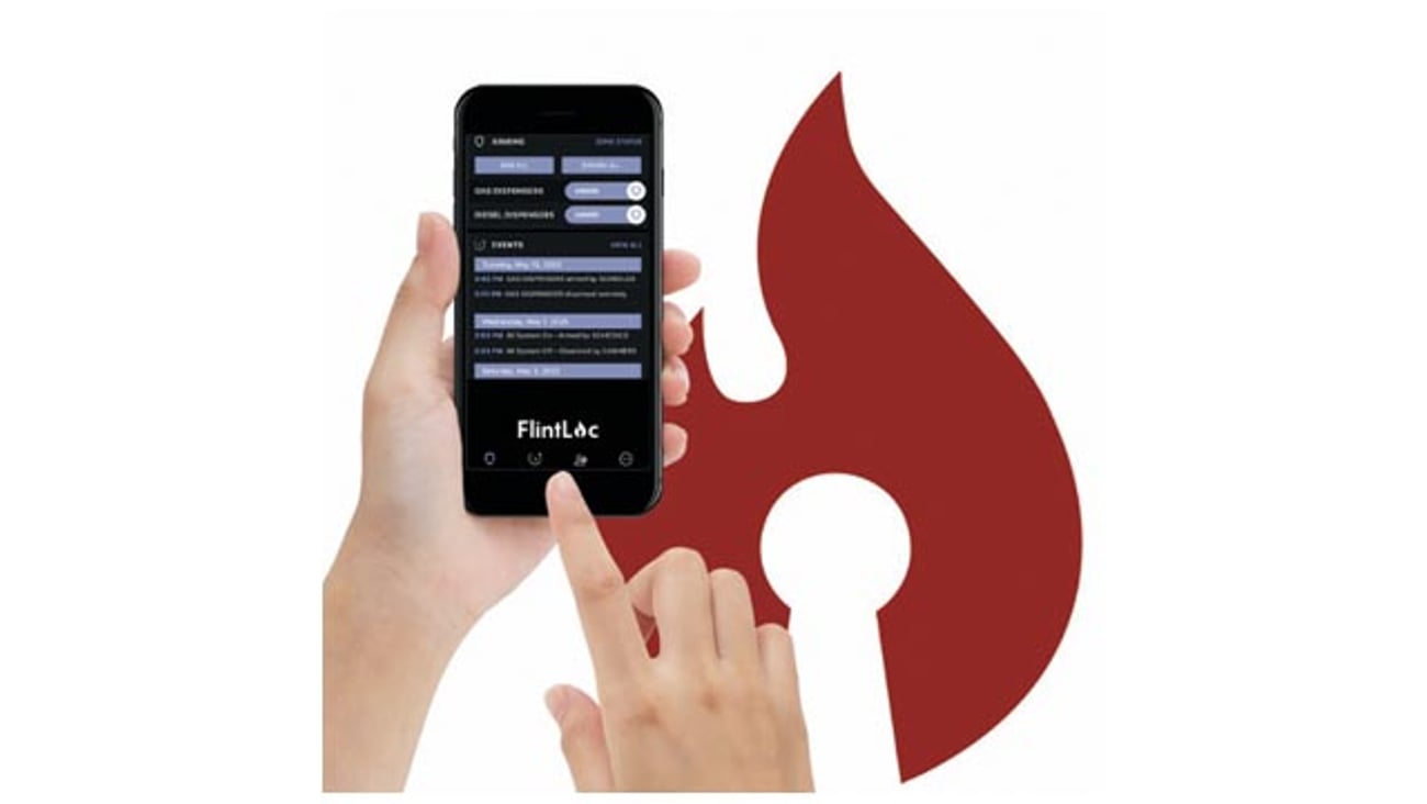 FlintLoc Fuel Theft Prevention System on a mobile phone