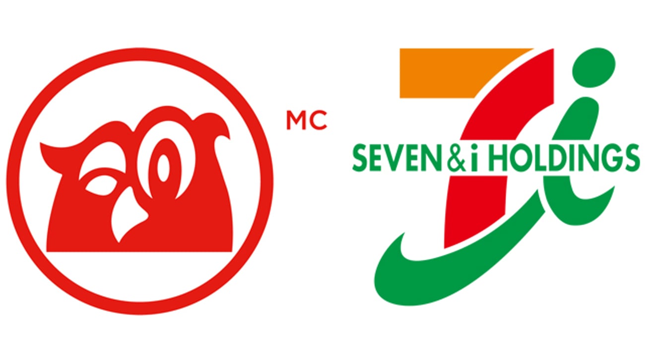 The logos for Alimentation Couche-Tard and Seven & i Holdings