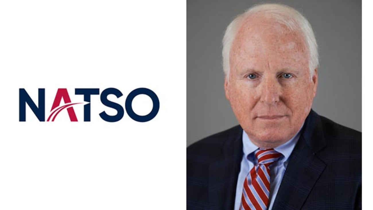 The NATSO logo and Max McBrayer Jr.'s headshot