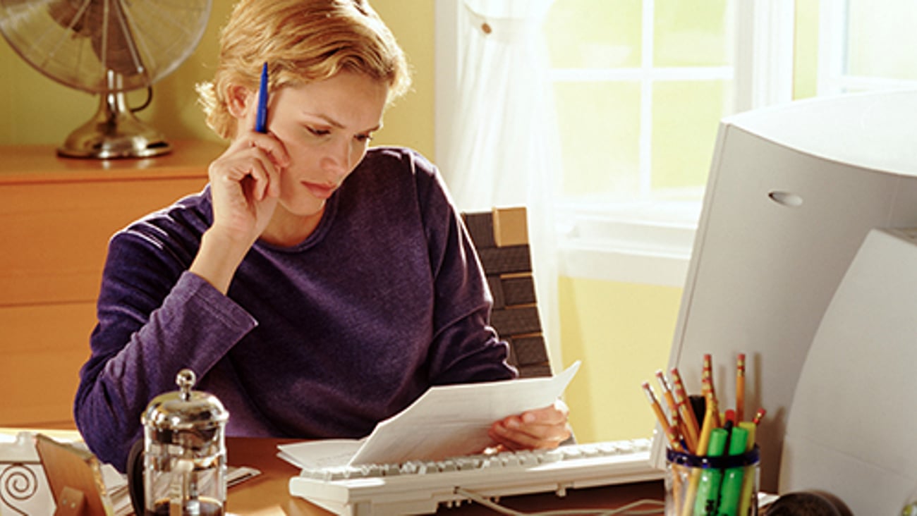 Woman doing remote work
