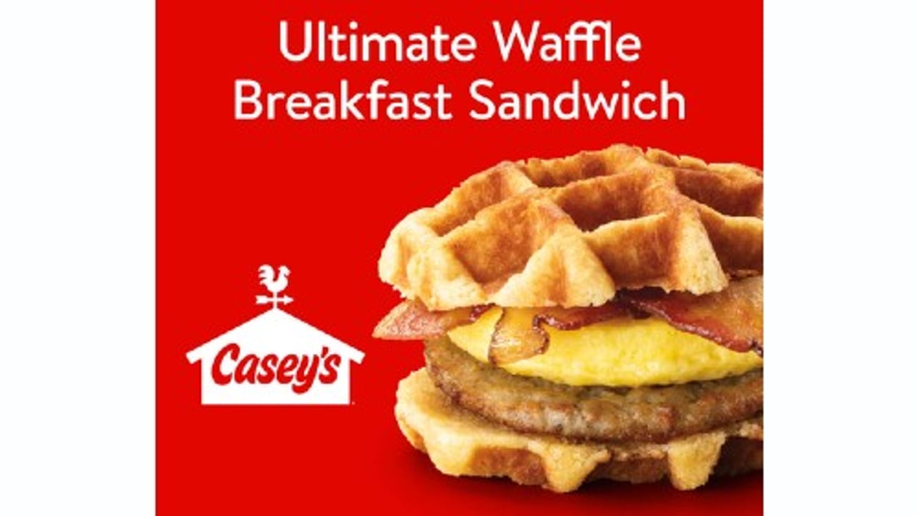 Caseys Ultimate Waffle Breakfast Sandwich banner 