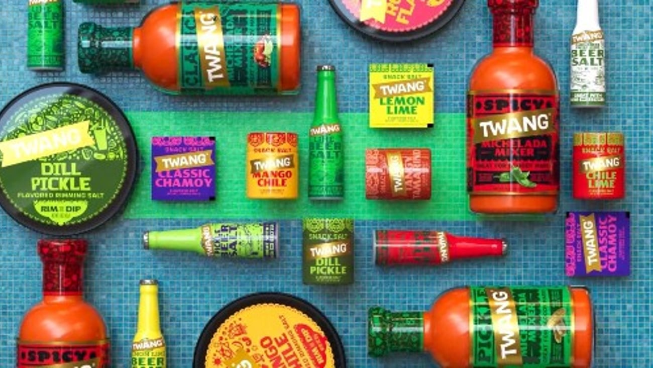 Twang products with new packaging design