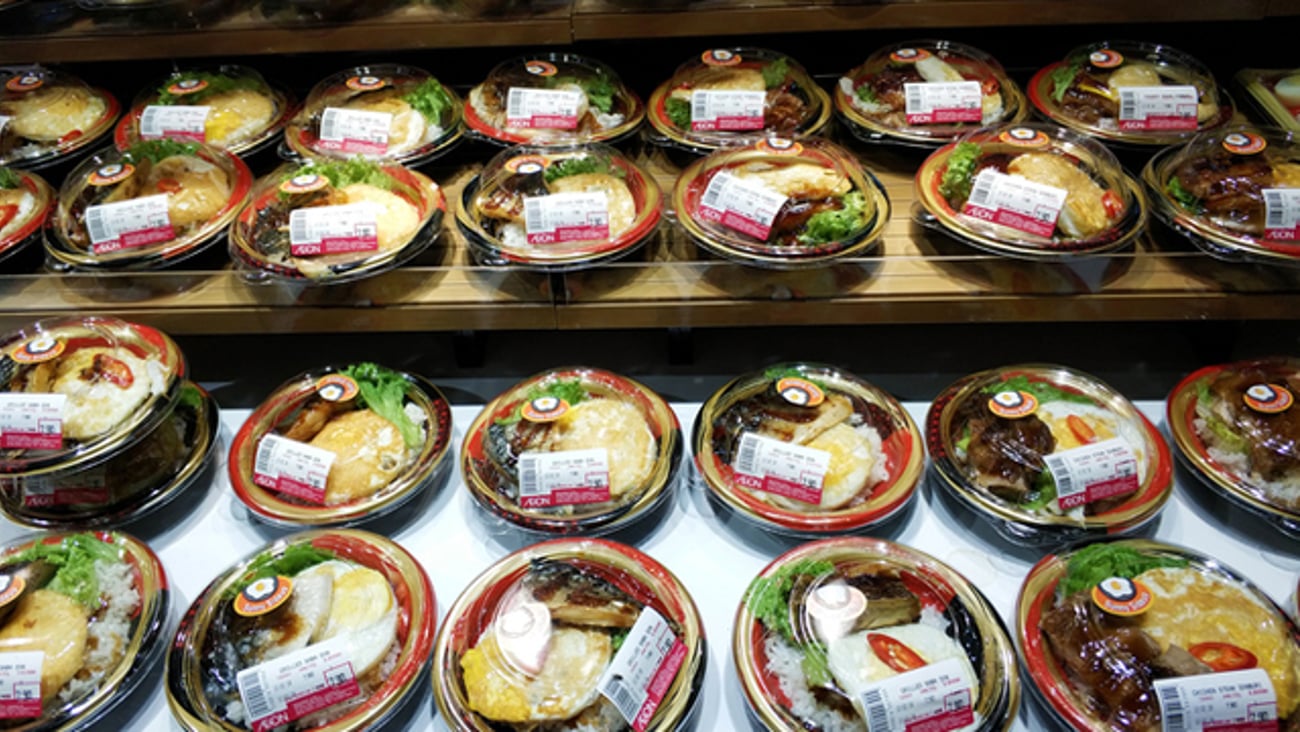 prepared food at a store for customers to grab and go