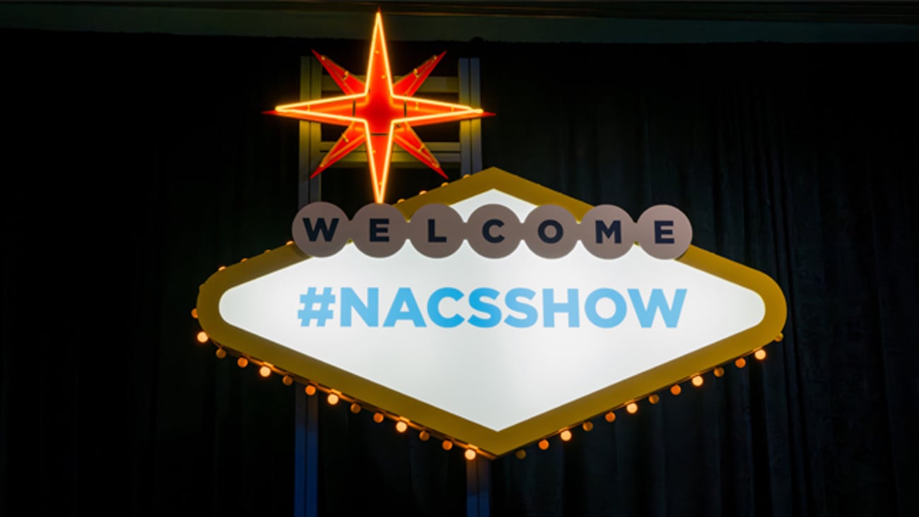 The NACS Show written similar to the famous Las Vegas sign