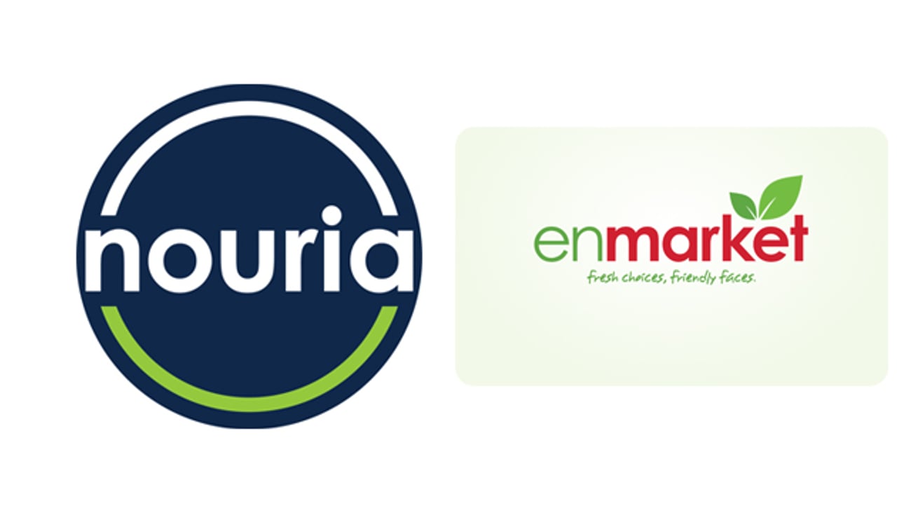 Logos for Nouria and Enmarket
