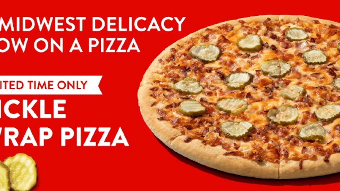 Caseys Pickle Wrap Pizza banner ad