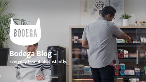 The homepage image from Bodega's website showing two guys and one is using the Bodega store