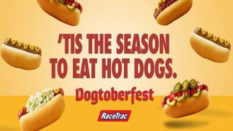 Promotion for Dogtoberfest at RaceTrac