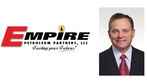 The Empire Petroleum LLC logo with a headshot of Rocky Dewbre, new CEO