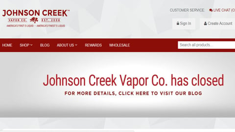 Johnson Creek Enterprises announces it is closing on its website.