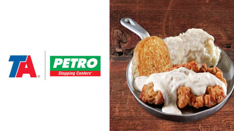 Chicken fried steak form Petro Iron Skillet Restaurants