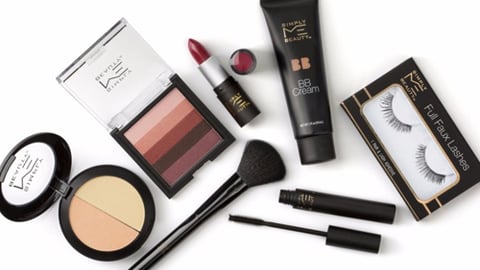 Cosmetic items in 7-Eleven's Simply Me Beauty line