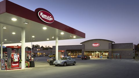 The exterior of a Kum & Go convenience store