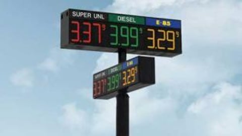 gas prices sign