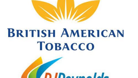 The logos for British American Tobacco and Reynolds American