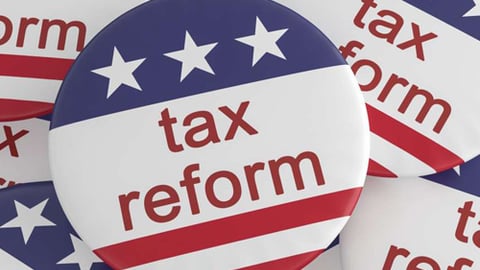 Campaign buttons touting tax reform