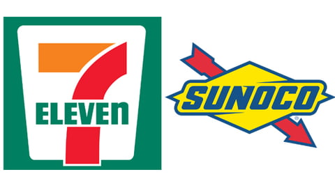 7-Eleven and Sunoco logos