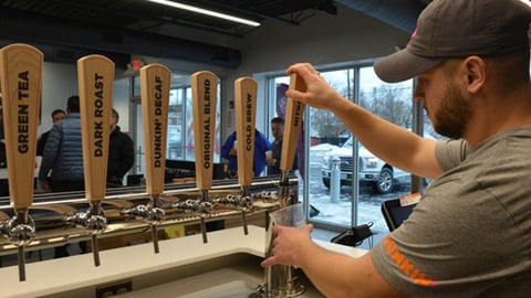 Dunkin' Donuts' signature cold beverages are now served through a tap system 