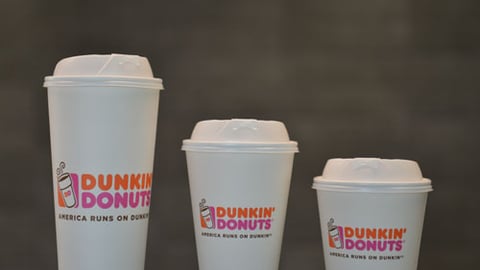 Dunkin' Donuts double-walled paper cups