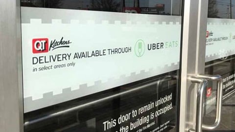 Tulsa's News on 6 reporter Emory Bryan noticed the announcement on the door of a QuikTrip store reading, “Delivery available through Uber Eats.”