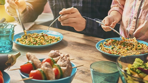 American family dinnertime