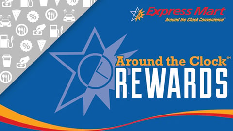 Express Mart Around the Clock Rewards card