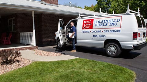 A truck for Polsinello's home heating and commercial fuels business