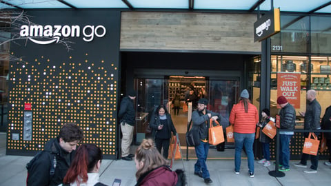 Crowd at first-ever Amazon Go store