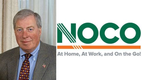 Reg Newman II and NOCO logo